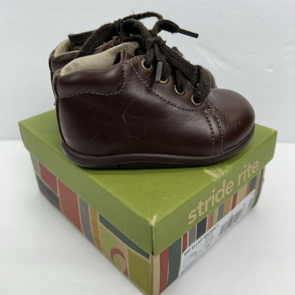 Stride Rite Boys SRT Elliot Brown Booties Shoes 4W Toddler BB35747 - Picture 3 of 12